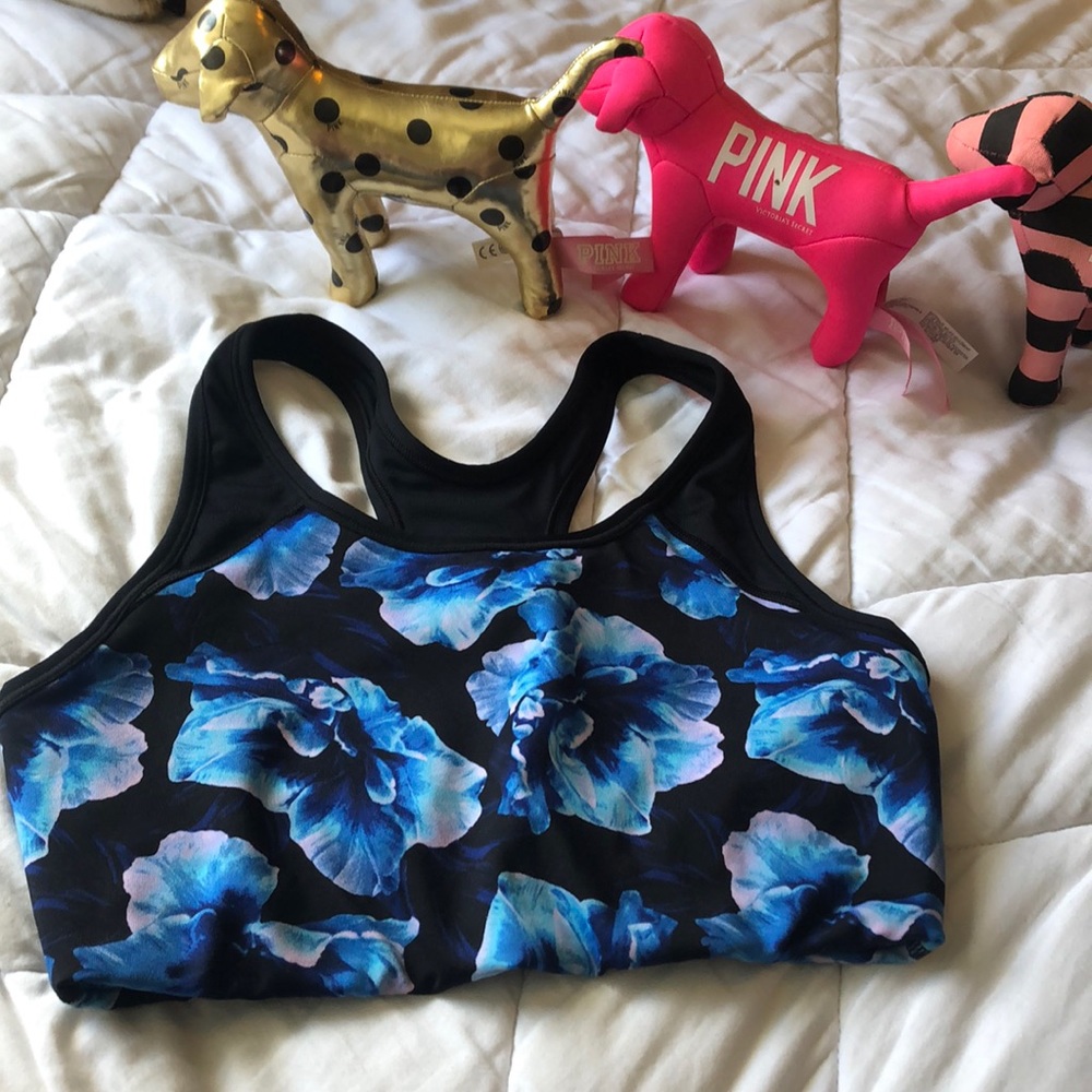 Pink sports bra